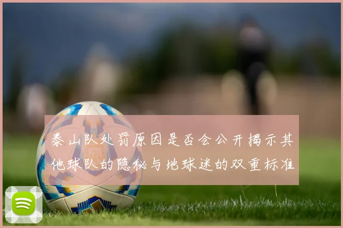 泰山队处罚原因是否会公开揭示其他球队的隐秘与地球迷的双重标准